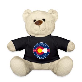 Centennial Colorado Flagge USA Reise Souvenir Abzeichen - Teddy - Schwarz - Vorne