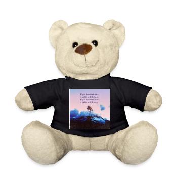 Motivation Zitat Inspirierend Erfolg Himmel Berge - Teddy - Schwarz - Vorne