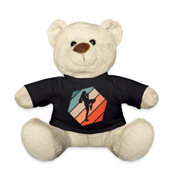 Thai Boxing Women Thaiboxing Men Thai Box - Teddy Bear - black - Front