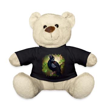 The capercaillie lives in European forests - Teddy Bear - black - Front