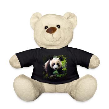 Pandas live in the mountain forests of central China - Teddy Bear - black - Front