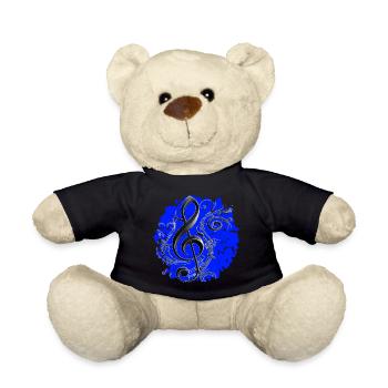 clef is part of music notation - Teddy Bear - black - Front