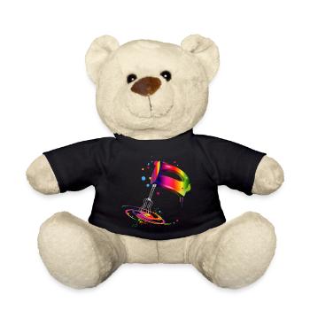 Hand mixer in bright rainbow colours - Teddy Bear - black - Front