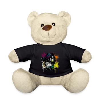 An image inspired by street art - Teddy Bear - black - Front