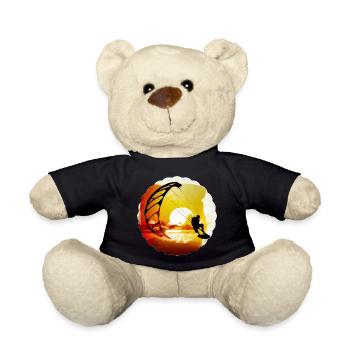Kitesurfing is a great sport - Teddy Bear - black - Front