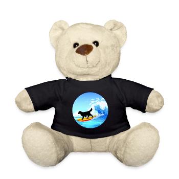 Golden retriever Maman Chien Surf Planche de Surf Surfer - Nounours - noir - Devant