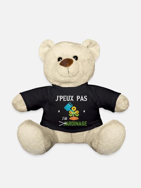 J Peux Pas J Ai Jardinage - Nounours - noir