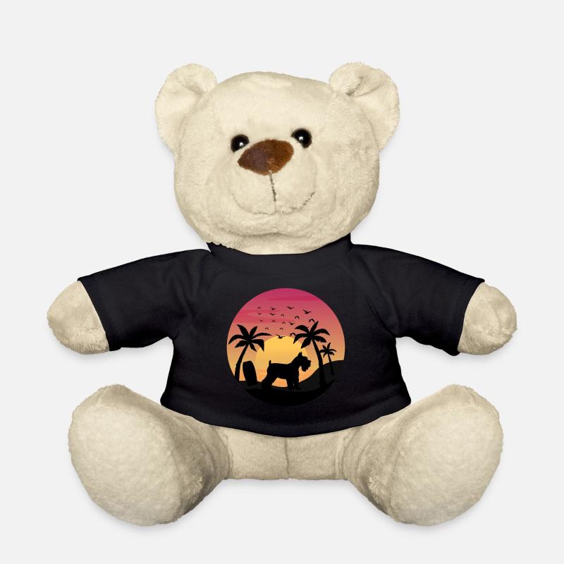 Zwergschnauzer Hund Surfen Strand Sonnenuntergang - Teddy - Schwarz
