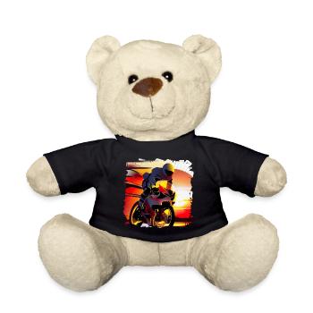 Motorradrennen sind ein aufregender Motorsport - Teddy - Schwarz - Vorne