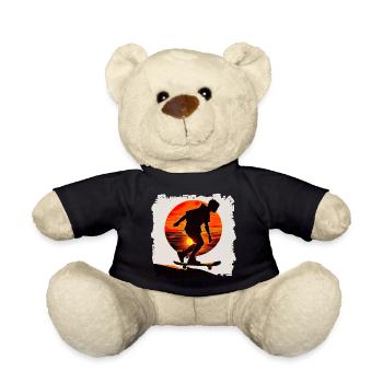 Skateboarding is street surfing - Teddy Bear - black - Front