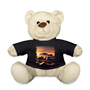 Voitures de course de dragsters - Nounours - noir - Devant