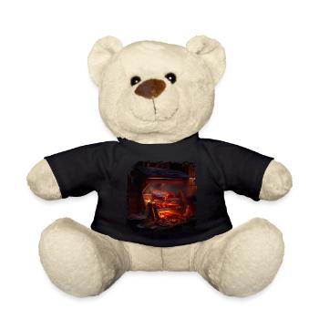 When grilling I get meat cravings - Teddy Bear - black - Front