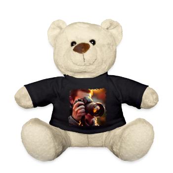 Photographer enjoys photography - Teddy Bear - black - Front