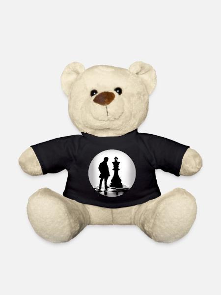 König und Dame auf das wesentliche reduziert - Teddy - Schwarz