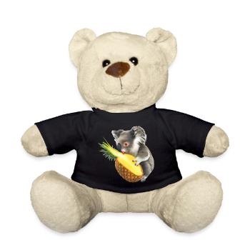 Koala et ananas - Nounours - noir - Devant