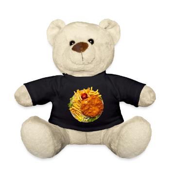 I don't eat anything that has eyes? - Teddy Bear - black - Front