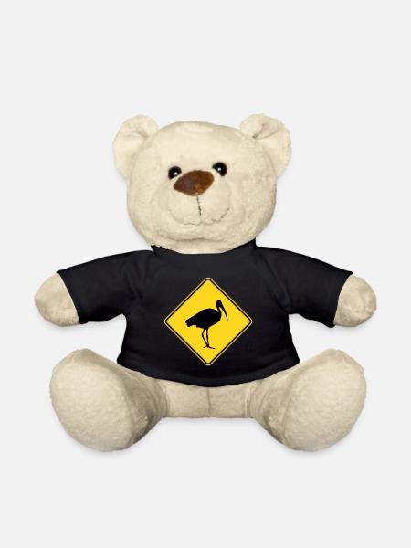 Bin Chicken Road sign - Teddy Bear - black