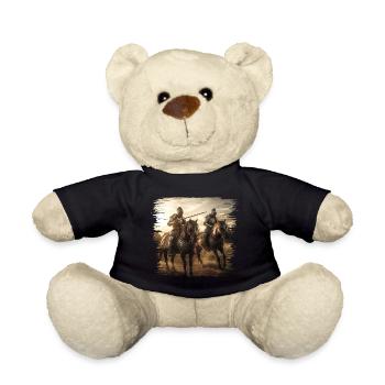 Knights show their skills in battle - Teddy Bear - black - Front