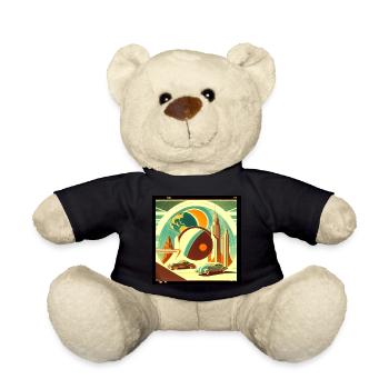 Imaginary retro planet - Teddy Bear - black - Front