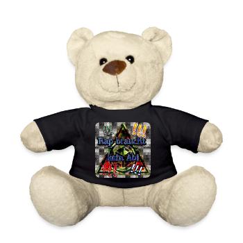 Rap braucht kein Abi - Club WoW - Teddy - Schwarz - Vorne