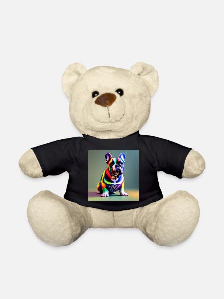 Französische Bulldogge abstrakt - Teddy - Schwarz