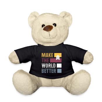 make the world better - Teddy Bear - black - Front