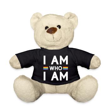 Mois de la fierté - Je suis qui je suis - LGBTQ+ - Nounours - noir - Devant