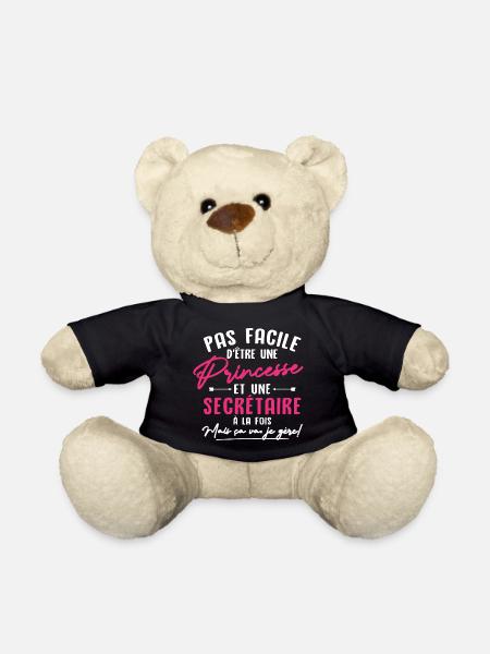 Princesse et Secrétaire - Nounours - noir