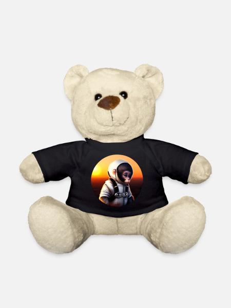 Affe Astronaut - Teddy - Schwarz