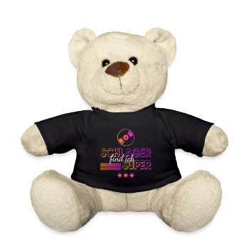 Schlager find ich super - Teddy - Schwarz - Vorne