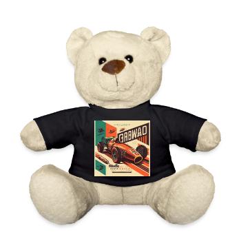 Rétro Car Poster Vintage Car Old School - Nounours - noir - Devant