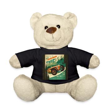 Rétro Car Poster Vintage Car Old School - Nounours - noir - Devant