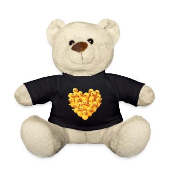 Baby duck heart - Teddy Bear - black - Front