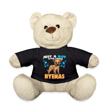 Just a Boy who Loves Hyenas - Teddy - Schwarz - Vorne