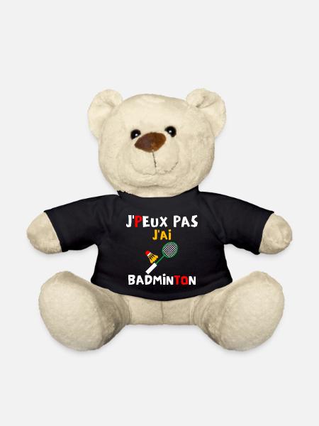 J peux pas j ai badminton - Nounours - noir