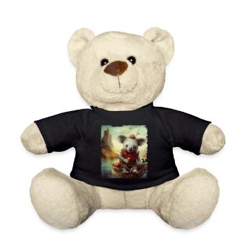 Süsser Koala im Boot - Teddy - Schwarz - Vorne