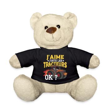 J'Aime Juste Les Tracteurs - Nounours - noir - Devant