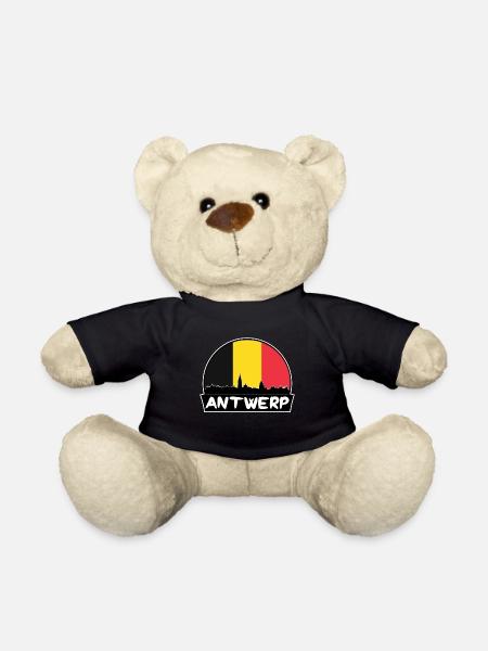 Antwerpen Belgien Flagge Skyline Silhouette Reisen - Teddy - Schwarz