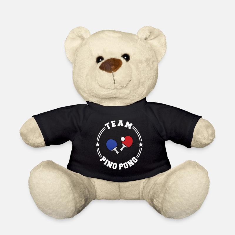 TEAM PING PONG College Round W - Teddy Bear - black