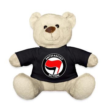Logo de l’Action antifasciste - Nounours - noir - Devant
