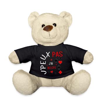 J'PEUX PAS J'AI BELOTE - Nounours - noir - Devant
