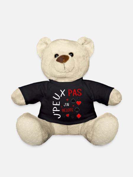 J'PEUX PAS J'AI BELOTE - Nounours - noir