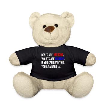 Roses are red, violets are blue - nerd edition - Teddy - Schwarz - Vorne