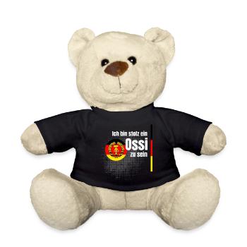 ossi stolz NVA ostdeutsch spruch humor witz sachse - Teddy - Schwarz - Vorne
