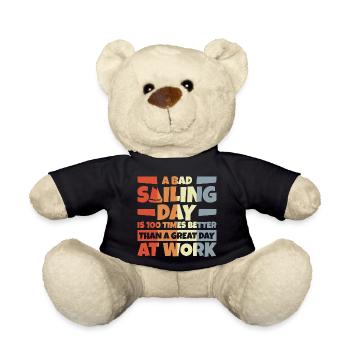 Segelboot Spruch - Teddy - Schwarz - Vorne