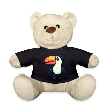 Toucan: Tropical bird par excellence - Teddy Bear - black - Front