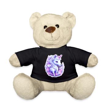 Cute unicorn - Teddy Bear - black - Front