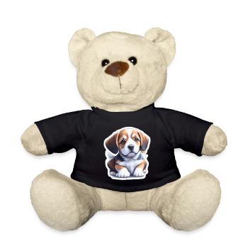 Cute Beagle Puppy - Teddy Bear - black - Front