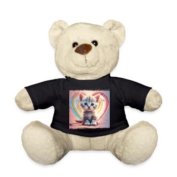 Warm cat - Teddy Bear - black - Front