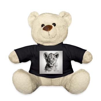 Lion cub art sketch - Teddy Bear - black - Front